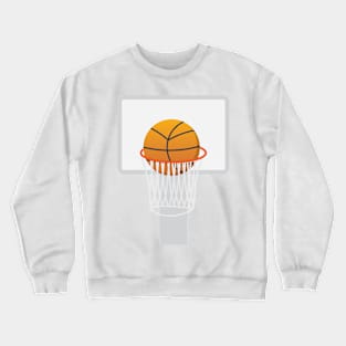 Basketball in basket Crewneck Sweatshirt